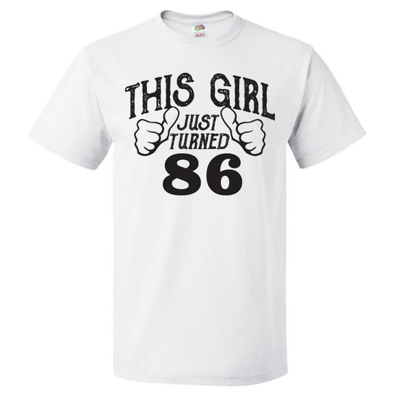 86th Birthday Gift For 86 Year Old This Girl Turned 86 T Shirt Gift