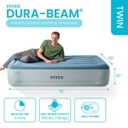 (3 pack) Intex 15 Twin Essential Rest Dura-Beam Airbed Mattress with Built-in Pump