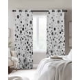 thumbnail image 3 of Grey Polka Dot Blackout Curtains, Light Blocking Print Window Curtains, Modern Art Abstract Watercolor Dot Thermal Insulated Window Drapes for Living Room Kitchen Cafe 2 Panels, 104"W x 52"L, 3 of 9
