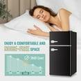 thumbnail image 2 of TACOOL Refrigerator with Top Freezer 3.5Cu.ft Two Door Small Mini Fridge with Extra Drink Space for Home Office Dorm BLACK, 2 of 8
