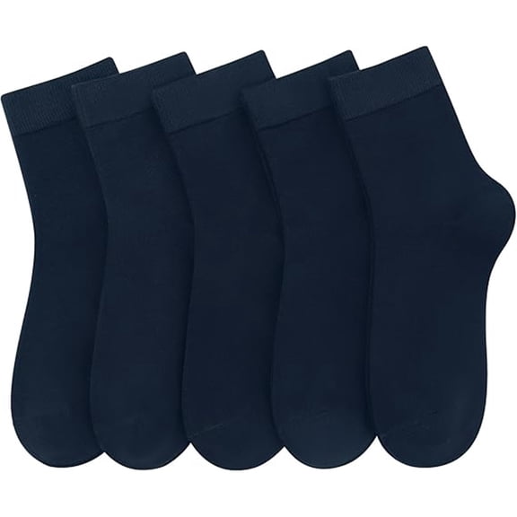 Quarter Thin Ankle High Socks - Comfort Cool Soft,Thin Socks Soft Cozy Socks Cute Ankle Crew Socks 5 Pairs(navy blue)