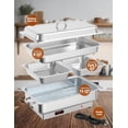 thumbnail image 2 of 2 Pack Electric Chafing Dish Buffet Set 9QT Buffet Food Servers and Warmers Digital Display Temperature with 1 Full-Size Pan & 2 Half-Size Pan Stainless Steel, 2 of 7