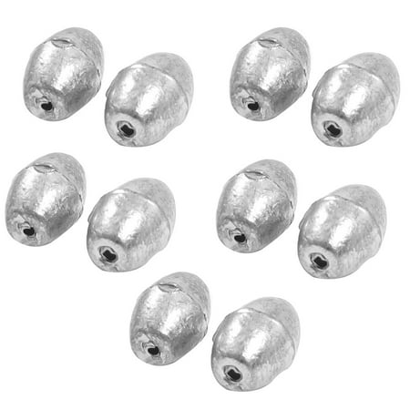 Cut Out Assortment - 3/16 oz Cut Out Design Oval Fishing Sinker Weight 10 Pcs
