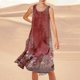 thumbnail image 1 of WILLBEST Vestido Largo Informal De Verano Para Mujer, Estampado, Sin Mangas, Hasta La Rodilla, Para Playa, Cuello Redondo, Con Bolsillos, Para Vacaciones, Viajes Y Uso Diario., 1 of 3