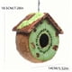 thumbnail image 3 of Casita de pájaros de resina para decoración de jardín | Comedero colgante para pájaros de exterior con cuerda | Nido de pájaro de plástico con veta de madera para árboles | Escultura decorativa de, 3 of 6
