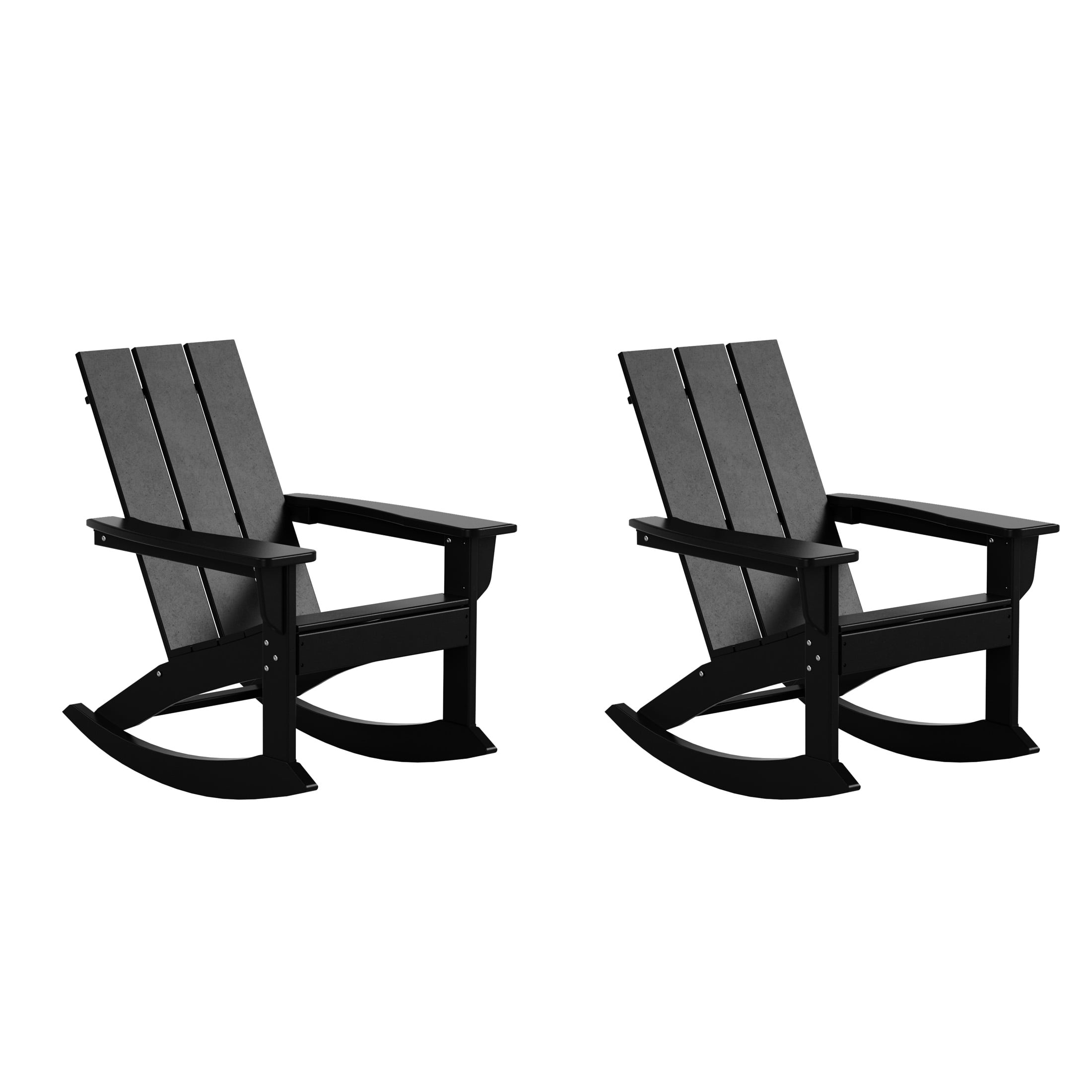WestinTrends Ashore Patio Rocking Chairs Set of 2, All Weather Poly