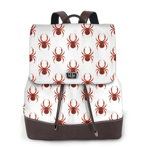 Balery Spiders Insects Mochila de Cuero para Mujeres, Gran Capacidad, Bolsa de Viaje Multifuncional, Mochila de Cuero y Bolsa de Hombro para Mujeres