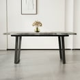 thumbnail image 3 of MAYEERTY 62.9" Rectangular Dining Table – 6-Person Modern MDF Kitchen Table for Dining Rooms, Gray Finish, 3 of 5