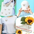 thumbnail image 5 of 1 Set 7Pcs Butterfly Hotfix Rhinestone Iron on/Sew On Patches Hot Melt Adhesive Cloth Appliques Clear 60x72x1.5mm, 5 of 5