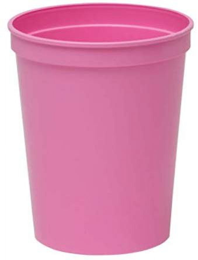 Black Stadium Cups, Pack of 25, Blank 16 oz Plastic Cups