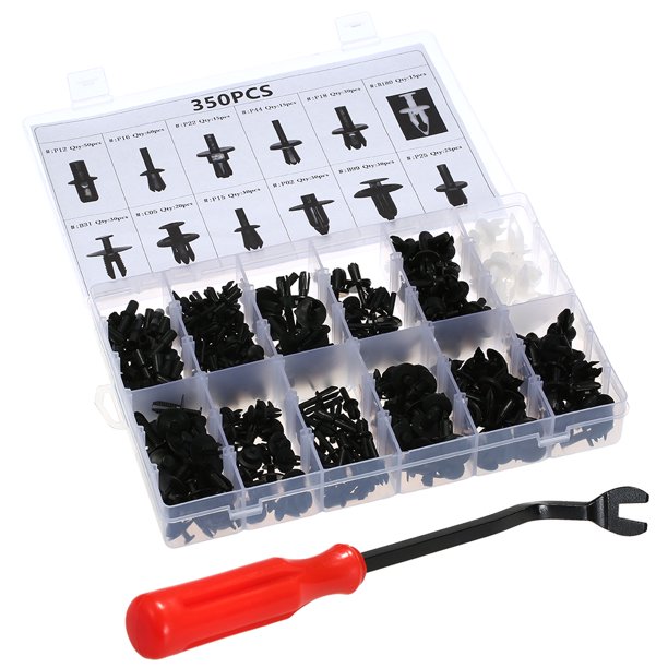 Auto Fastener Clips with Clips Removal Tool 350PCS 12 Sizes Car Push