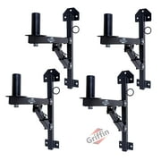 4-PACK Wall Mount Brackets for PA Speakers By Griffin Securing Locking Pin & 3 Horizontal Level Tilt Adjustments DJ On Stage Studio Monitor Stands All Steel Pro-Audio Speaker 35mm Pole Holder