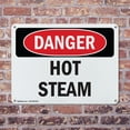 thumbnail image 4 of (2 Pack) Hot Steam OSHA Danger Sign 24 Inch X 18 Inch Indoor / Outdoor Rust-Free Aluminum Metal Signs for Workplace, Workshop, and Construction Site, Made in the USA, 4 of 8
