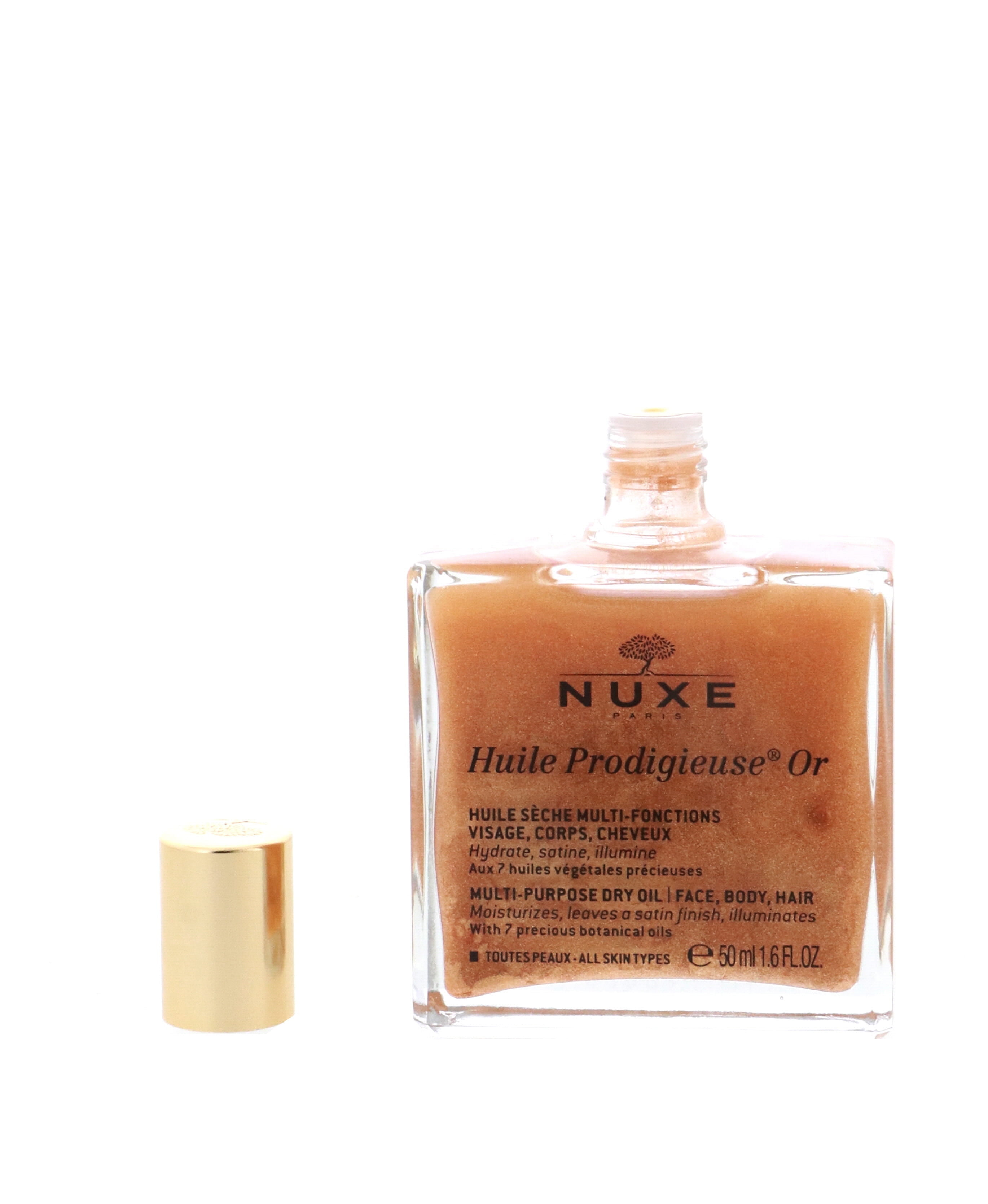 Nuxe Huile Prodigieuse Or Multi-Purpose Dry Oil for Face, Body and Hair, 1.6 oz