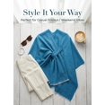 thumbnail image 6 of Kukuzhu Shawl Wraps for Women ponchos Ruana Cape Open Front Duster Cardigan Sweaters for Fall Winter, 6 of 8