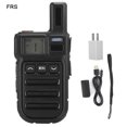 thumbnail image 1 of Mini walkie talkie portátil de 3 W con sintonización manual CT/DC Vibración Radio bidireccional (EE. UU. 100‑240 V) FRS, 1 of 13