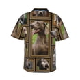 thumbnail image 3 of Weimaraner Dog Hawaiian Shirts For Men, Summer Short-Sleeve Relaxed-Fit Button-Down Shirts Small, 3 of 9