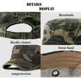 thumbnail image 5 of Unisex Military Army Hat Men Women Baseball Cap Flat Top Cap Adjustable Camo Cadet Cap, 5 of 7