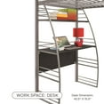 thumbnail image 5 of DHP Sage Studio Twin Metal Loft Bed with Integrated Desk and Shelves, Silver, 5 of 10