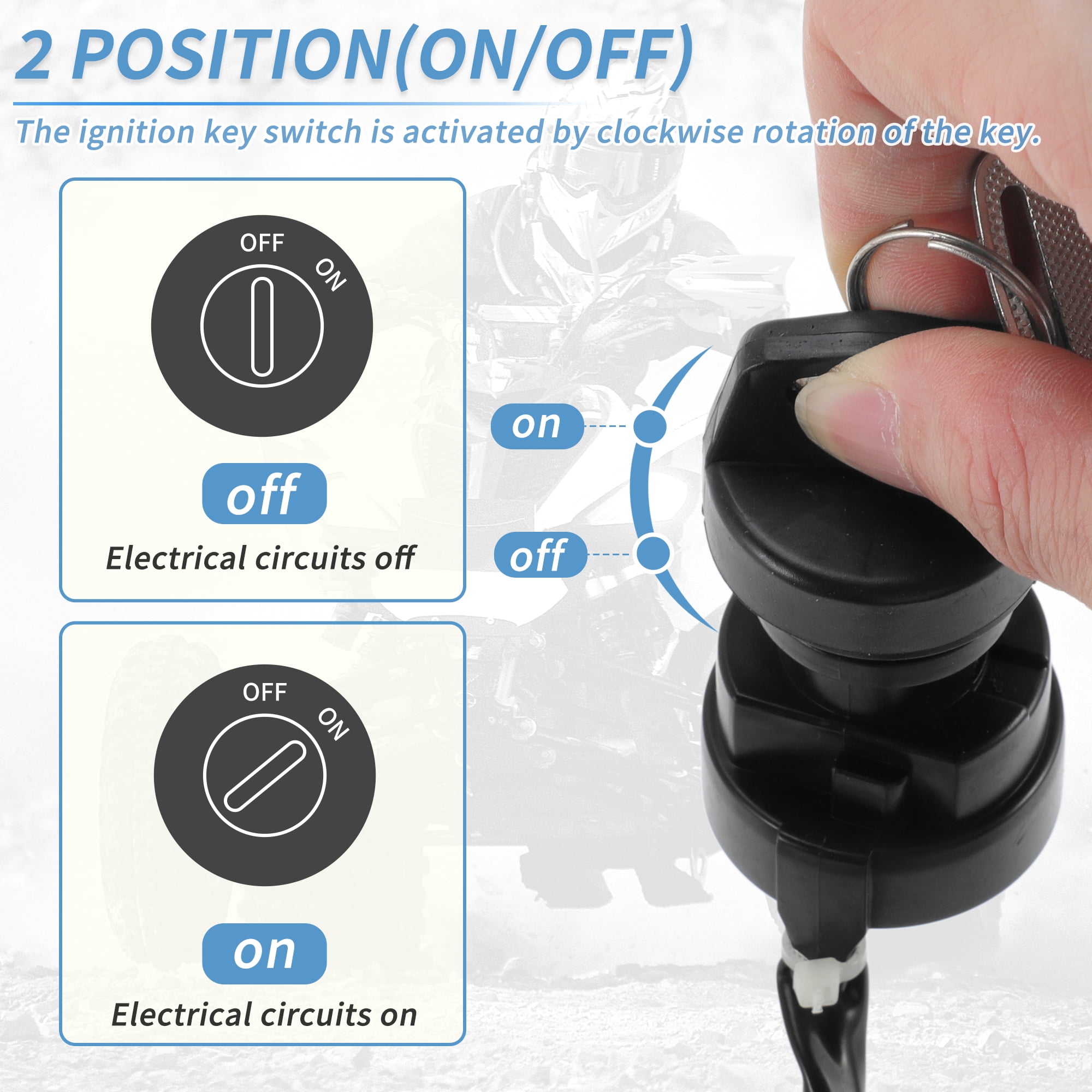 Unique Bargains For Yamaha Ignition Key Switch for Big Bear 400 and Raptor 700 Series