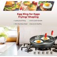 thumbnail image 3 of 3.5 Inch Large Egg Rings for Griddle or Frying Round Egg for Breakfast. Egg Mcmuffins Mold Perfect Sandwiches Maker Nonstick Egg Cooking Ring for You and Your Family Full Set of 6 Packs, 3 of 8