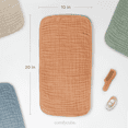 thumbnail image 4 of Comfy Cubs Muslin Burp Cloths - Large 100% Cotton Washcloths, 6 Layers (Caramel, 6-Pack, 20"X10"), 4 of 7