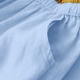 thumbnail image 5 of ZGRBOU Cotton Linen Maxi Skirts for Women with Pockets High Waist A-Line Split Midi Long Skirt Casual Beach Party Holiday Skirt, 5 of 7