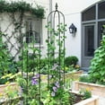 thumbnail image 2 of 1pc, 59 Inches High Garden Arched Trellis For Climbing Plants, Obelisk Garden Trellis Steel Frame Plant Trellis Flower Support Anti-Rust Plastic Coated Metal Plant Support For Climbing Vines And Flowe, 2 of 4