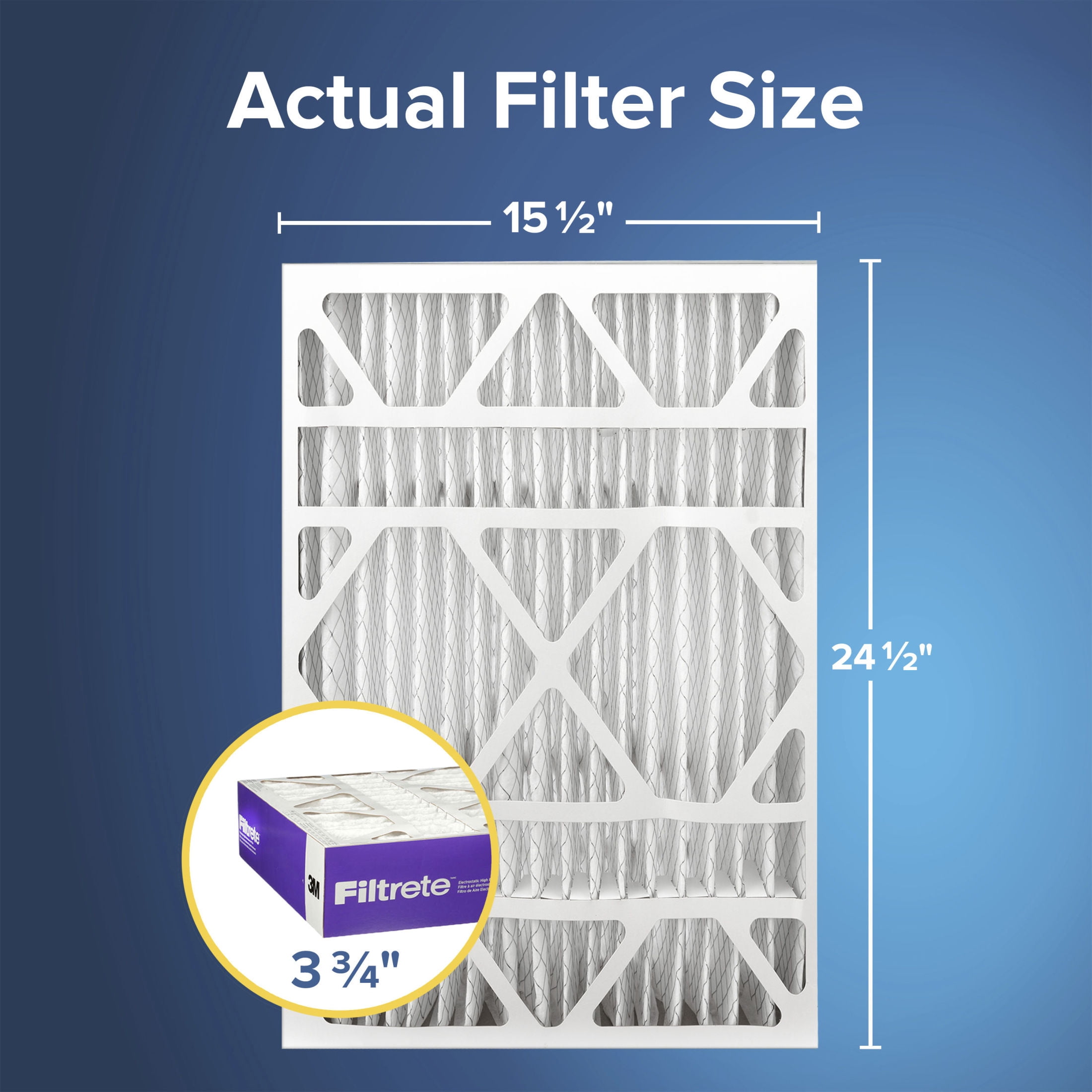Filtrete 16x25x4 HVAC Furnace Air Filter, MPR 1550 MERV 12, Ultra Allergen Reduction, 2 Pack