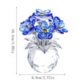 thumbnail image 3 of Mini jarrón de cristal con forma de flor | Figura floral brillante para la decoración del hogar, el coche o el escritorio | Flor de cristal hecha a mano en una base de jarrón transparente, 3 of 6