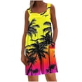 thumbnail image 2 of Mifsaly Shorts Overalls for Women Adjustable Straps Abstract Print Linen Shorts Jumpsuits Lightweight Loose Fit Casual Summer Beach One Piece Outfits with Pockets Yellow,M, 2 of 5