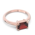 thumbnail image 3 of 2.50 Carat Emerald Cut Garnet Gemstone Elegant Solitaire Ring for Proposal Gift Solid 14K Rose Gold Size 7.5 by Diamond-Capitals, 3 of 8