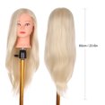 thumbnail image 4 of Cabeza de maniquí con soporte de abrazadera para trenzar el cabello, práctica de maniquí, cabeza para peluquería, cosmetología, conjunto de peluca de pelo simulado, 4 of 5