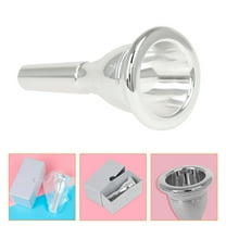 QIFULL Helleberg Tuba Mouthpiece Silver Plated Accessory For Students In Performance 1Pack