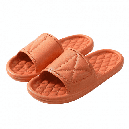 

Wish Bathroom Slippers for Women and Men Portable Quick Drying Non-Slip Pool Beach Spa Shower Slippers House Slide Sandals Indoor and Outdoor --- Orange（36-37） S1829