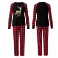 thumbnail image 3 of WILLBEST Pantalons pour Femmes, Confortables et Décontractés, Ensemble de Pyjama de Noël Assorti pour la Famille, Imprimé, Col Rond, Manches Longues, Pantalons Longs, Vêtements de Famille, Pyjamas, Pantalon de Travail Noir, 3 of 4