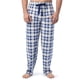thumbnail image 1 of Pantalón de Pijama IZOD de Franela y Forro Polar para Hombre, Cuadros Gris/Azul XL, 1 of 5