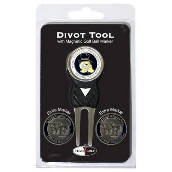 Team Golf NCAA Wake Forest Divot Tool Pack With 3 Golf Ball Markers