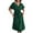 Green, variant on ZZwxWA Women's 2025 Summer Dress Casual Ruffle Wrap Maxi Dress Formal Short Sleeve V Neck Flowy Maxi Dresses Tie Waist Womens Evening Cocktail Party