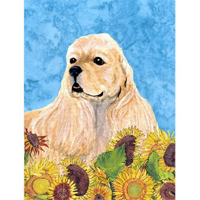Carolines Treasures SS4155CHF 28 x 40 Po. Toile Drapeau Cocker Spaniel - Taille Maison