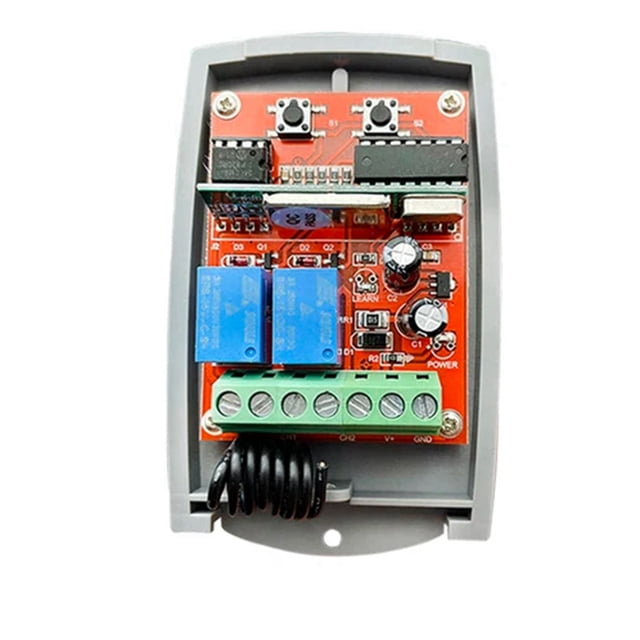 Receptor de Control Remoto Universal para Puerta Garaje 433MHz12V-24V Abridor Portón Eléctrico 433.92MHz Código Aprendizaje Rodante
