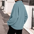 thumbnail image 5 of Nugftut Womens Corduroy Sweatshirts Mock Neck Fashion Long Sleeve Pullovers Casual Loose Pullover Shirts, 5 of 6