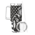 thumbnail image 2 of Sikiie American Tractor Print Insulated Stainless Water Bottle Lid Travel Mug Cup Insulated Tumblers Cup 40oz Ice Bully With Handle, 2 of 8