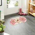 thumbnail image 4 of Cute Flower Bath Mat,Non-Slip Washable Rugs Floor Mat, Bathroom Rugs Non Slip Washable High Absorbent Easy to Clean,Entrance Bedroom Bathroom Indoor Door Carpet For Home(Pink,,16*24 in), 4 of 5