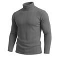 thumbnail image 6 of Men's Stretch Muscle Tshirts Turtleneck Long Sleeve Knit Tees Casual Slim Fit Basic Shirt Tops Business Casual Workwear, 6 of 8
