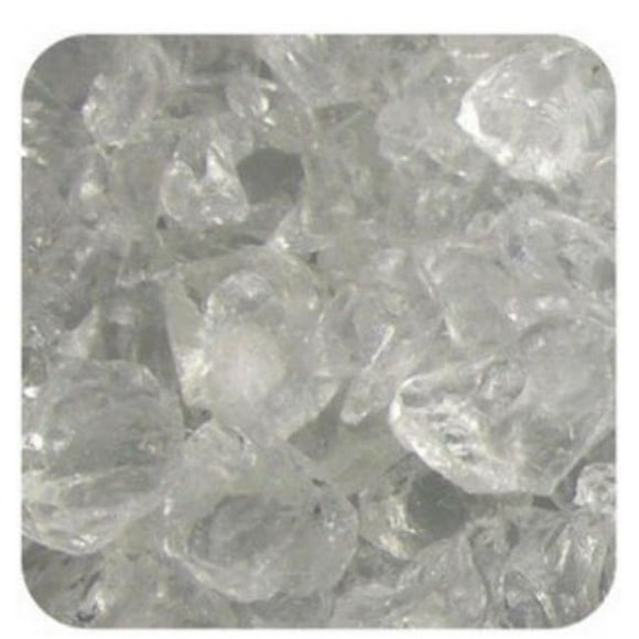Sandtastik Colored ICE Real Glass Gems, Clear