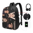 thumbnail image 2 of 5 Seconds Of Summer 5sos Laptop Backpack With Usb Charging Port 17 Inch Daypack Travel College School Computer Bag Bookbag, 2 of 9