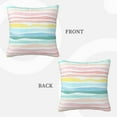 thumbnail image 3 of ZICANCN Colorful River Lines Throw Pillow Covers, Bed Couch Sofa Knit Decorative Pillow Covers for Living Room Farmhouse, 22"x22", 3 of 8