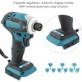 thumbnail image 5 of Cordless Impact Wrench, 18V Cordless Electric Screwdriver Impact Wrench Brushless Speed Power Screw Driver Set 0-3600RPM, 5 of 8