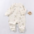 thumbnail image 2 of CAUYDY Boy Bodysuit for Infant Preemie Long Sleeve Romper for Girl Newborn Sleepers 3 6 9 Months 1T 2T Fall Winter Baby Pajamas Sizes 12-18 Months,Beige, 2 of 7